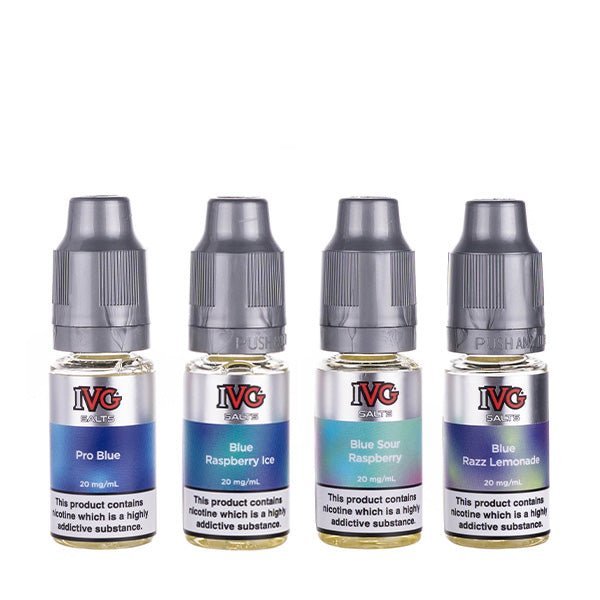 BUY 1 GET 1 FREE | Blue Razz Edition 4 in 1 (4 x 10ml) Nic Salt E - Liquid by IVGVAPE INDIA - Vape India
