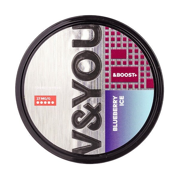 BUY 1 GET 1 FREE | Blueberry Ice &Boost+ Nicotine Pouches by V&YOUVAPE INDIA - Vape India