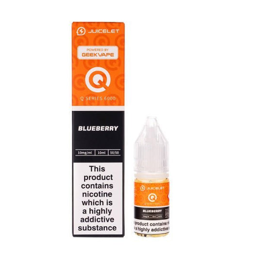 BUY 1 GET 1 FREE | Blueberry Q Series 6000 Nic Salt E - Liquid by JuiceletVAPE INDIA - Vape India