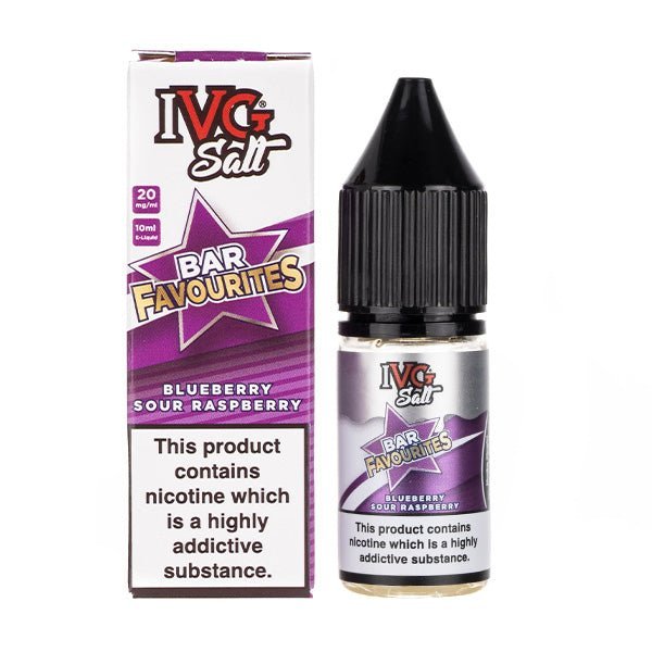 BUY 1 GET 1 FREE | Blueberry Sour Raspberry Nic Salt E - Liquid by IVG Bar FavouritesVAPE INDIA - Vape India