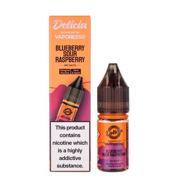 BUY 1 GET 1 FREE | Blueberry Sour Raspberry Nic Salt E - Liquid by Vaporesso Deliciu V2VAPE INDIA - Vape India
