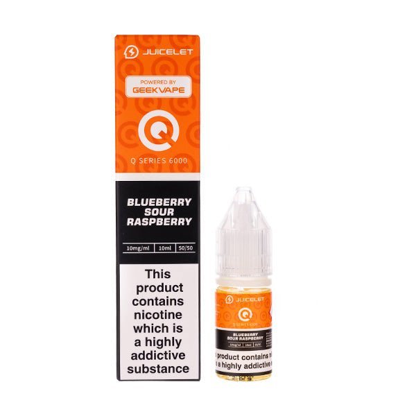 BUY 1 GET 1 FREE | Blueberry Sour Raspberry Q Series 6000 Nic Salt E - Liquid by JuiceletVAPE INDIA - Vape India