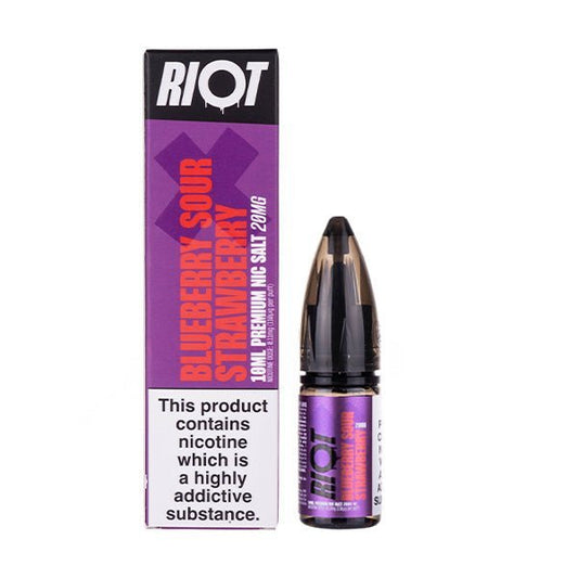 BUY 1 GET 1 FREE | Blueberry Sour Strawberry Nic Salt E - Liquid by Riot Squad XVAPE INDIA - Vape India