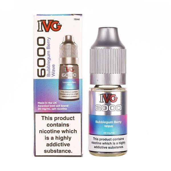 BUY 1 GET 1 FREE | Bubblegum Berry Wave Nic Salt E - Liquid by IVG 6000VAPE INDIA - Vape India