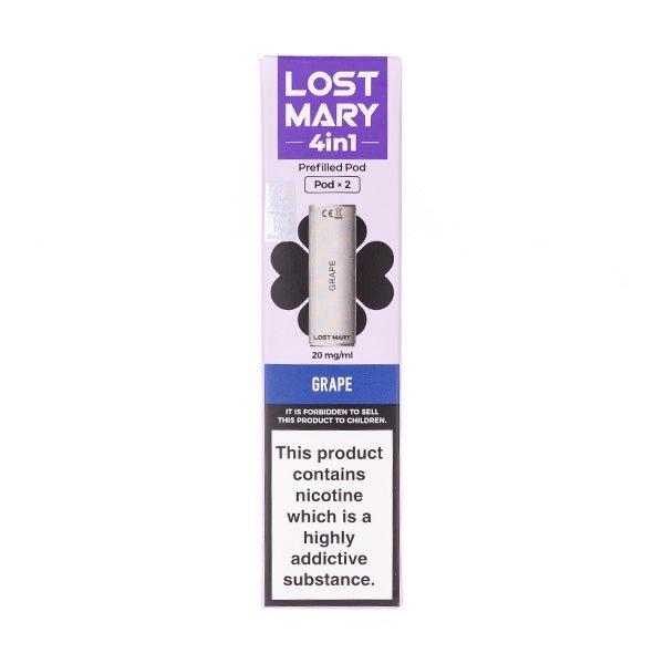 BUY 1 GET 1 FREE | Grape 4 - in - 1 Prefilled Pods by Lost MaryVAPE INDIA - Vape India