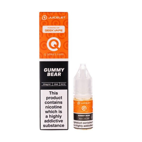 BUY 1 GET 1 FREE | Gummy Bear Q Series 6000 Nic Salt E - Liquid by JuiceletVAPE INDIA - Vape India