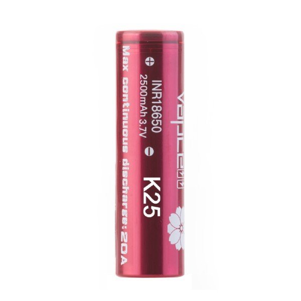 BUY 1 GET 1 FREE | K25 18650 2500mAh Battery by VapcellVAPE INDIA - Vape India