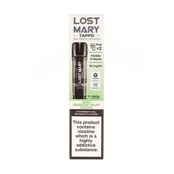 BUY 1 GET 1 FREE | Kiwi Passion Fruit Guava Tappo Prefilled Pods by Lost MaryVAPE INDIA - Vape India