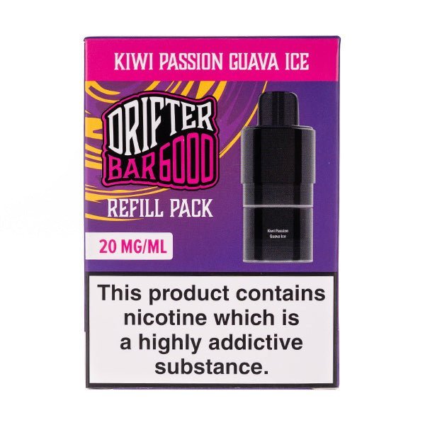 BUY 1 GET 1 FREE | Kiwi Passionfruit Guava Drifter 6000 Prefilled Pod + Refill by DrifterVAPE INDIA - Vape India