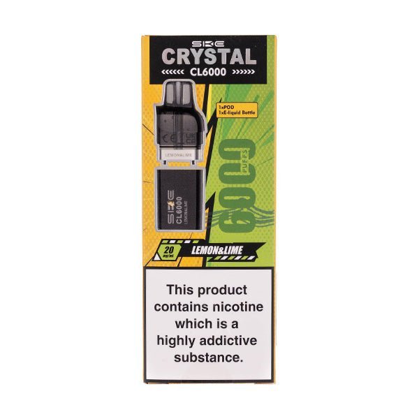 BUY 1 GET 1 FREE | Lemon Lime Crystal CL6000 Prefilled Pod + Refill by SKEVAPE INDIA - Vape India