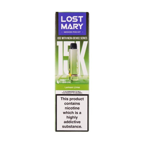 BUY 1 GET 1 FREE | Lemon Lime Nera 15k Prefilled Pod + Refill by Lost MaryVAPE INDIA - Vape India