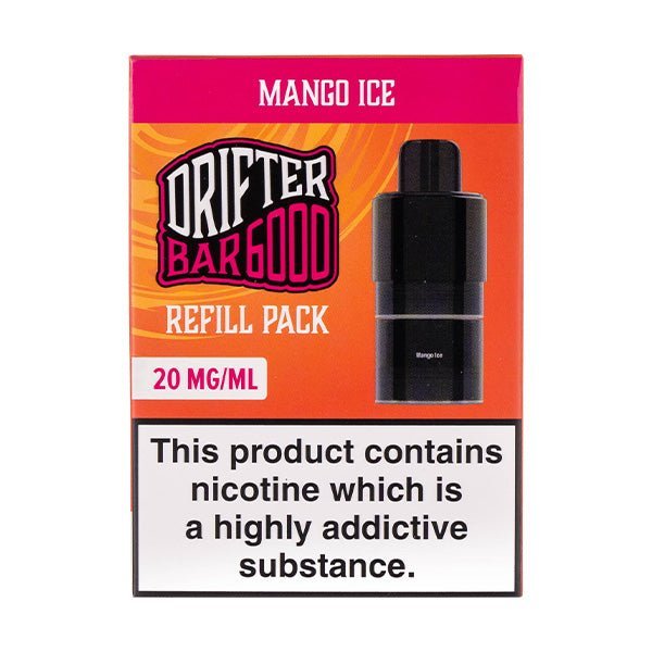 BUY 1 GET 1 FREE | Mango Ice Drifter 6000 Prefilled Pod + Refill by DrifterVAPE INDIA - Vape India