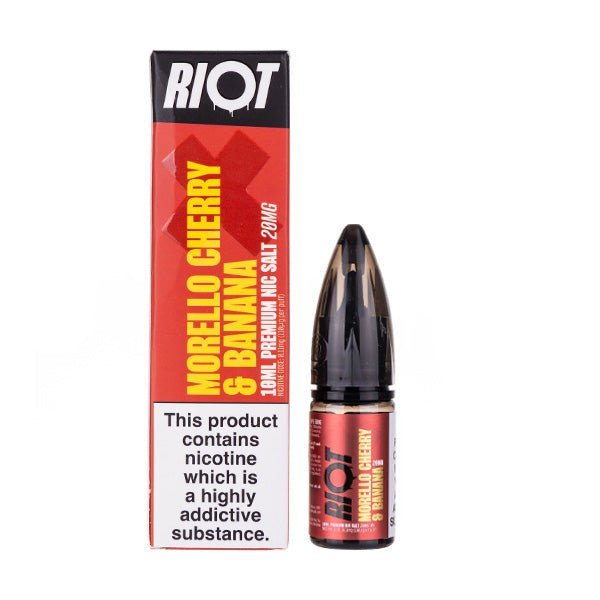 BUY 1 GET 1 FREE | Morello Cherry Banana Nic Salt E - Liquid by Riot Squad XVAPE INDIA - Vape India