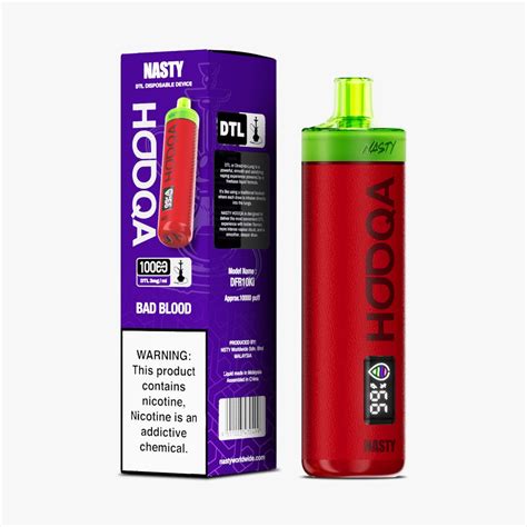BUY 1 GET 1 FREE | Nasty Bar Hooqa DFR10Ki DTL Disposable 3mg India | Vape India - Vape India