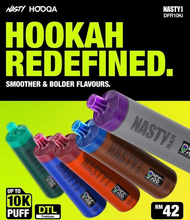 BUY 1 GET 1 FREE | Nasty Bar Hooqa DFR10Ki DTL Disposable 3mg India | Vape India - Vape India