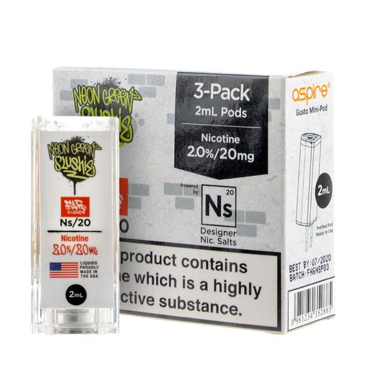 BUY 1 GET 1 FREE | NS20 Far Neon Green Slushie Gusto PodsVAPE INDIA - Vape India