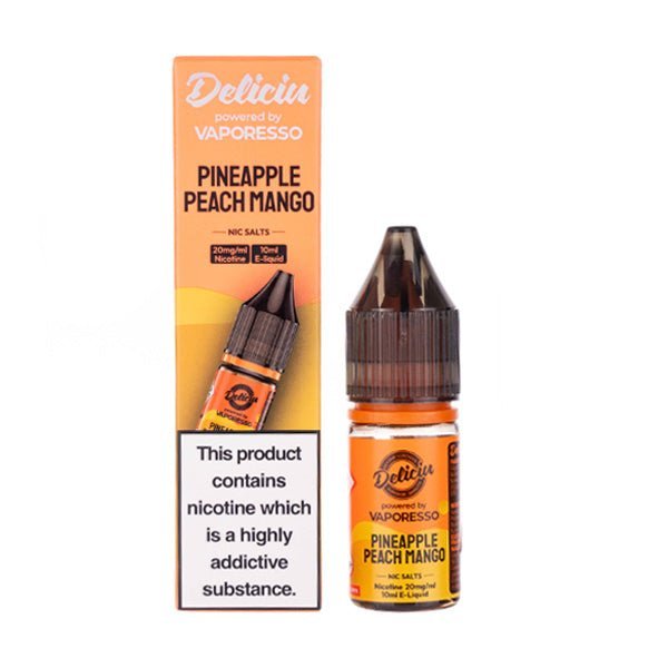 BUY 1 GET 1 FREE | Pineapple Peach Mango Nic Salt E - Liquid by Vaporesso Deliciu V2VAPE INDIA - Vape India