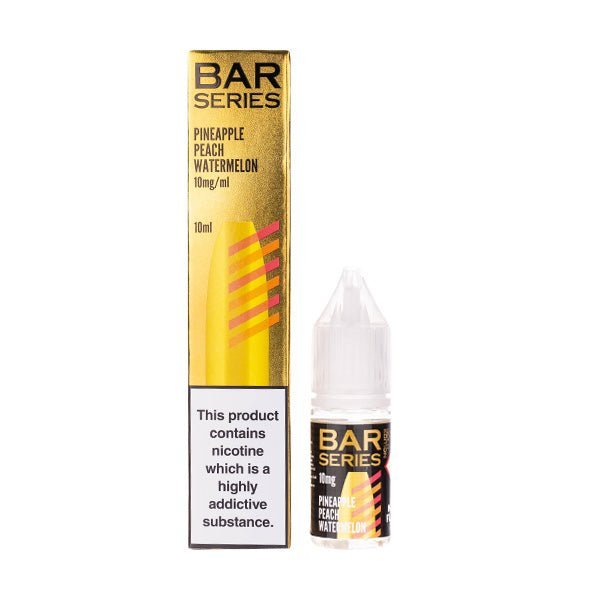 BUY 1 GET 1 FREE | Pineapple Peach Watermelon Nic Salt E - Liquid by Bar Series Gold EditionVAPE INDIA - Vape India