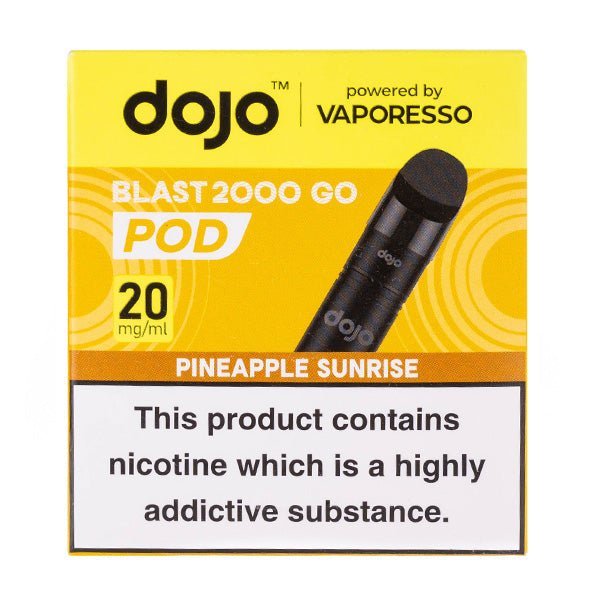 BUY 1 GET 1 FREE | Pineapple Sunrise Dojo Blast 2000 Go Prefilled Pod + Refill by VaporessoVAPE INDIA - Vape India