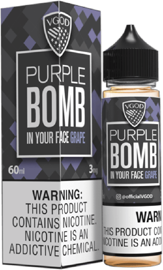 BUY 1 GET 1 FREE | Purple Bomb Grape - VGod | 60ML Vape Juice | 3MG, 6MG, 12MG | Vape India - Vape India