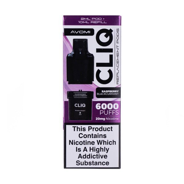 BUY 1 GET 1 FREE | Raspberry Blackcurrant Cliq 6000 Prefilled Pod + Refill by AvomiVAPE INDIA - Vape India