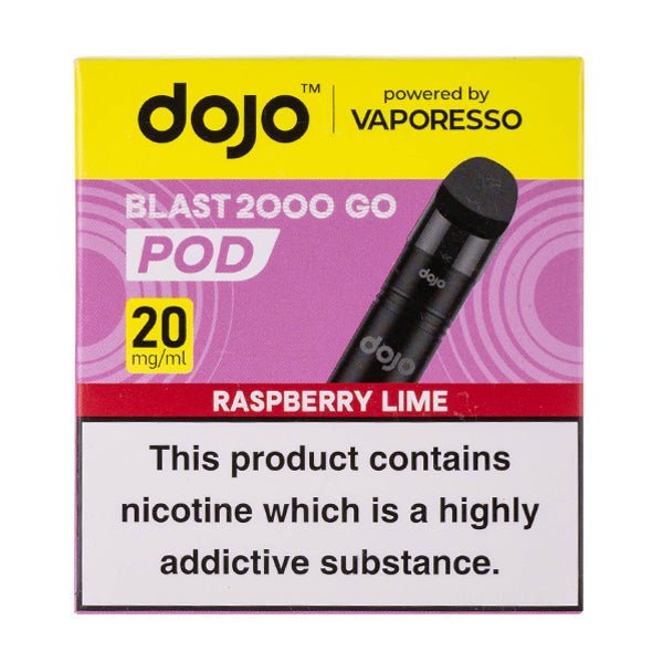 BUY 1 GET 1 FREE | Raspberry Lime Dojo Blast 2000 Go Prefilled Pod + Refill by VaporessoVAPE INDIA - Vape India