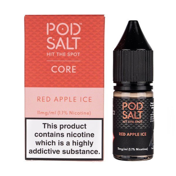 BUY 1 GET 1 FREE | Red Apple Ice Nic Salt E - Liquid by Pod Salt CoreVAPE INDIA - Vape India