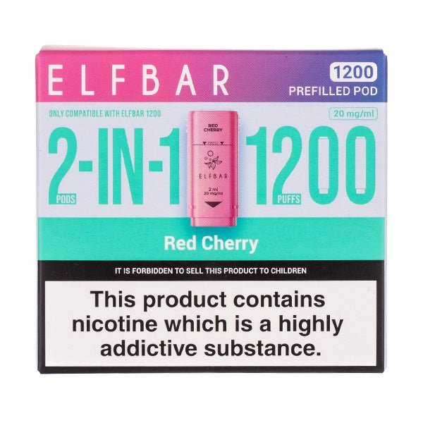 BUY 1 GET 1 FREE | Red Cherry EB1200 Prefilled Pods by Elf BarVAPE INDIA - Vape India