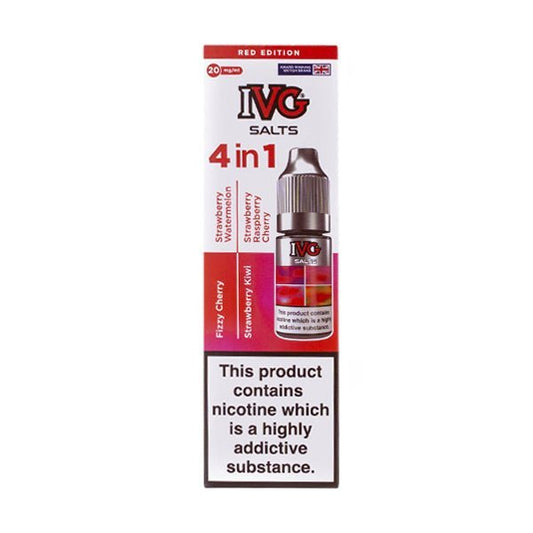 BUY 1 GET 1 FREE | Red Edition 4 in 1 (4 x 10ml) Nic Salt E - Liquid by IVGVAPE INDIA - Vape India
