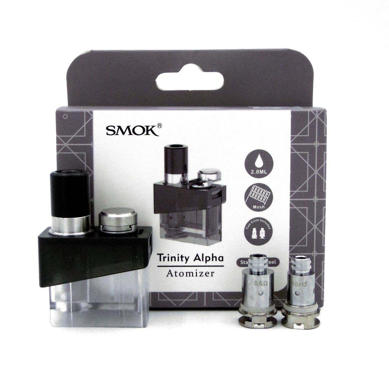 BUY 1 GET 1 FREE | Smok Trinity Alpha Replacement Atomizer (Empty Pod + 2 Mesh Coils) | Vape India - Vape India