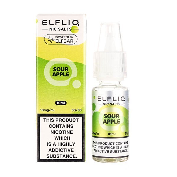 BUY 1 GET 1 FREE | Sour Apple Nic Salt E - Liquid by Elf Bar ELFLIQVAPE INDIA - Vape India