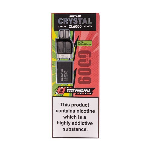 BUY 1 GET 1 FREE | Sour Pineapple Crystal CL6000 Prefilled Pod + Refill by SKEVAPE INDIA - Vape India