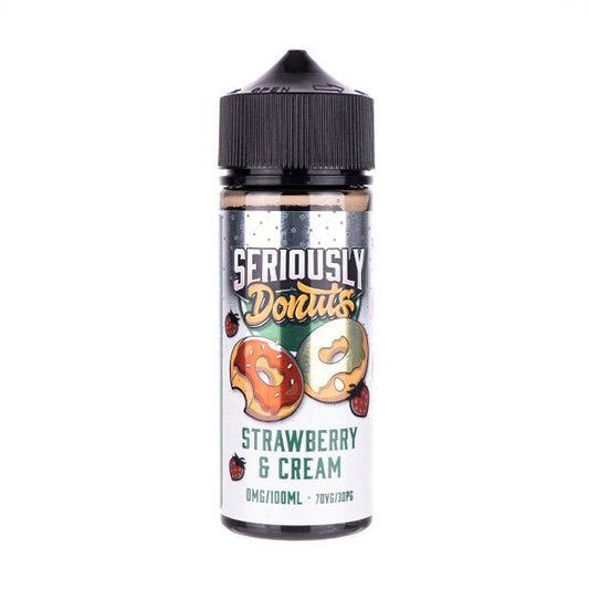 BUY 1 GET 1 FREE | Strawberry and Cream 100ml Shortfill E - Liquid by Seriously DonutsVAPE INDIA - Vape India