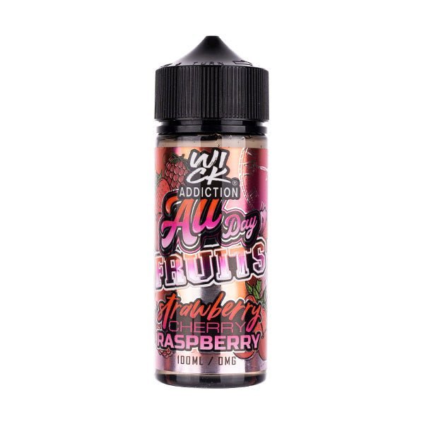BUY 1 GET 1 FREE | Strawberry Cherry Raspberry 100ml Shortfill E - Liquid by Wick AddictionVAPE INDIA - Vape India