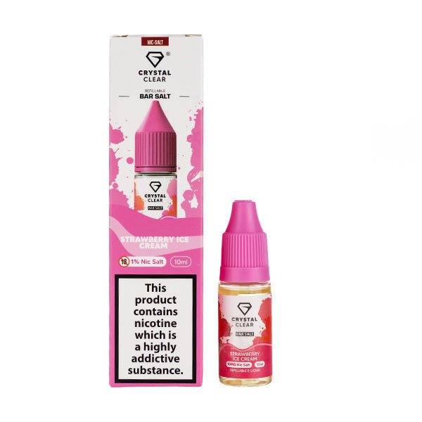 BUY 1 GET 1 FREE | Strawberry Ice Cream Nic Salt E - Liquid by Crystal ClearVAPE INDIA - Vape India
