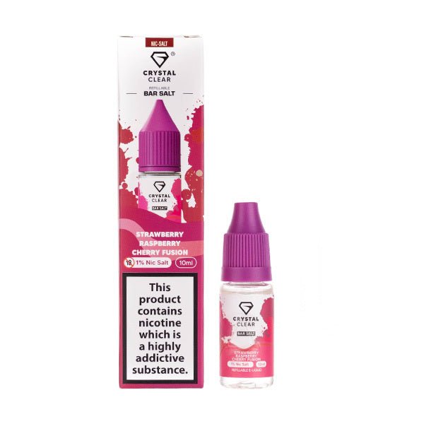 BUY 1 GET 1 FREE | Strawberry Raspberry Cherry Nic Salt E - Liquid by Crystal ClearVAPE INDIA - Vape India