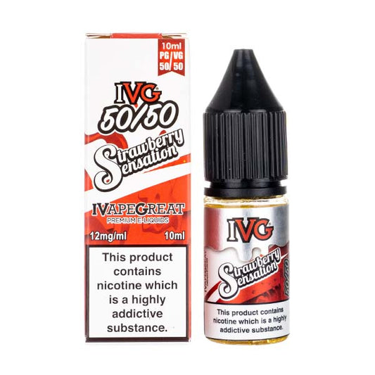 BUY 1 GET 1 FREE | Strawberry Sensation E - Liquid by IVGVAPE INDIA - Vape India