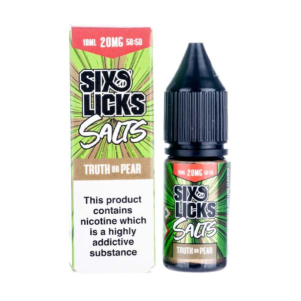 BUY 1 GET 1 FREE | Truth or Pear Nic Salt E - Liquid by Six LicksVAPE INDIA - Vape India