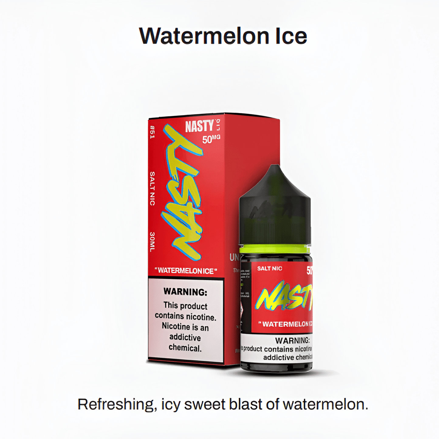 BUY 1 GET 1 FREE | Watermelon ice - NASTY LIQ | 30ML Vape Juice | 20MG, 50MG | Vape India - Vape India