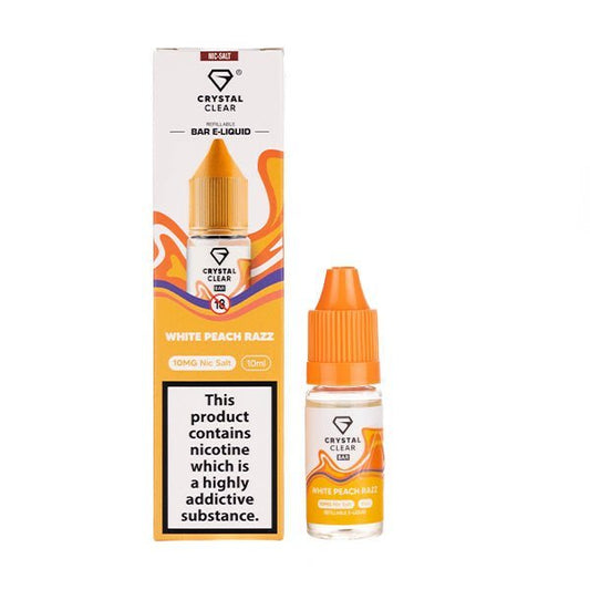 BUY 1 GET 1 FREE | White Peach Razz Nic Salt E - Liquid by Crystal ClearVAPE INDIA - Vape India