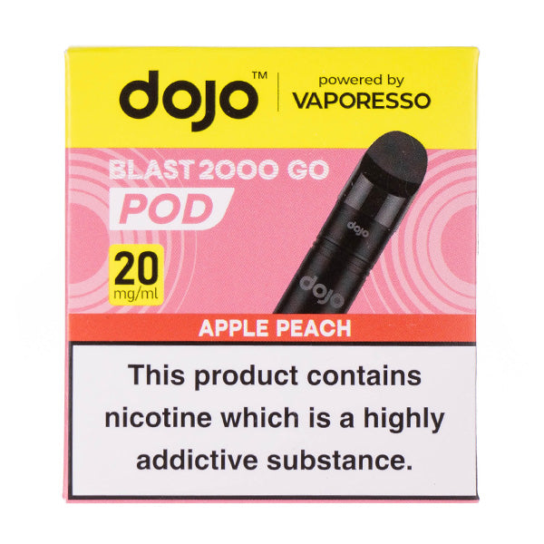 BUY 1 GET 1 FREE | Apple Peach Dojo Blast 2000 Go Prefilled Pod + Refill by VaporessoVAPE INDIA