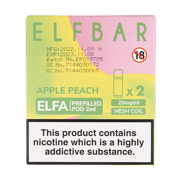 BUY 1 GET 1 FREE | Apple Peach Elfa Prefilled Pods by Elf BarVAPE INDIA