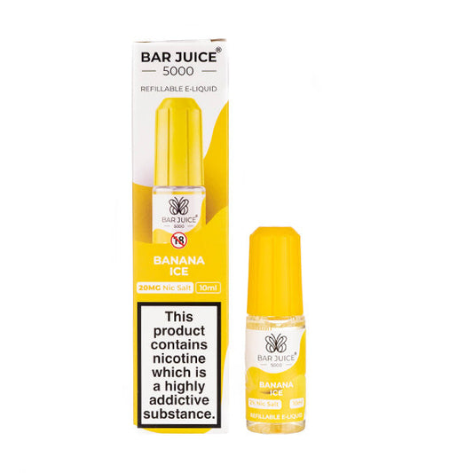 BUY 1 GET 1 FREE | Banana Ice Nic Salt E-Liquid by Bar Juice 5000VAPE INDIA