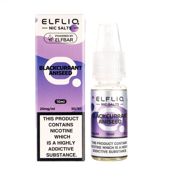 BUY 1 GET 1 FREE | Blackcurrant Aniseed Nic Salt E-Liquid by Elf Bar ELFLIQVAPE INDIA