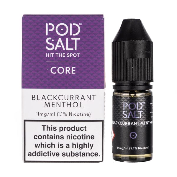 BUY 1 GET 1 FREE | Blackcurrant Menthol Nic Salt E-Liquid by Pod Salt CoreVAPE INDIA