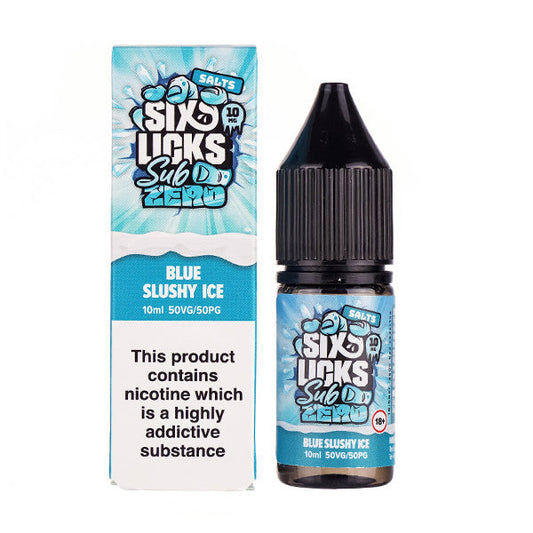 BUY 1 GET 1 FREE | Blue Slushy Ice Nic Salt E-Liquid by Six Licks Sub ZeroVAPE INDIA