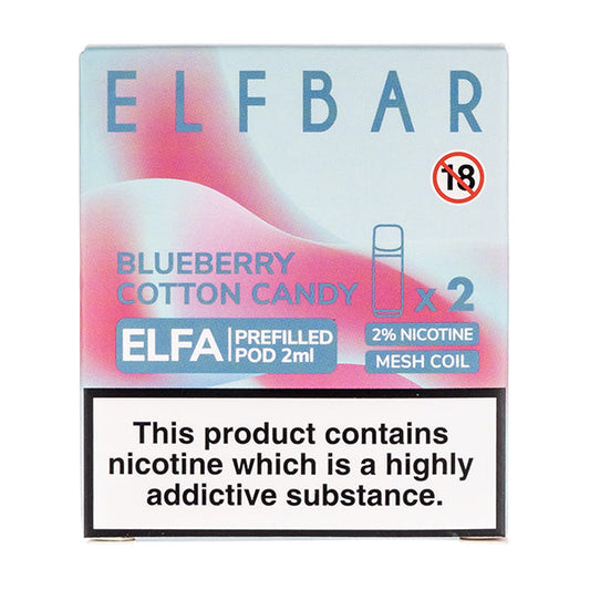 BUY 1 GET 1 FREE | Blueberry Cotton Candy Elfa Prefilled Pods by Elf BarVAPE INDIA