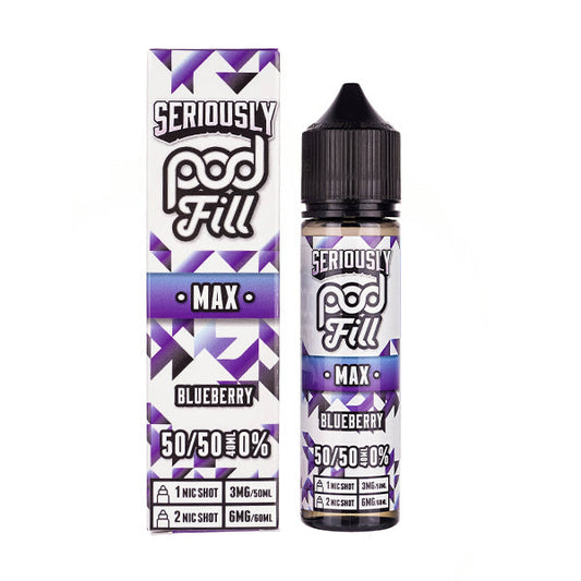 BUY 1 GET 1 FREE | Blueberry 50ml (50/50) Shortfill by Seriously Pod Fill MaxVAPE INDIA