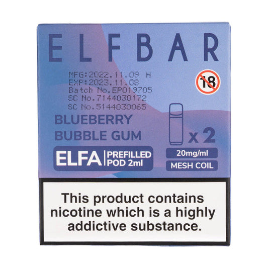 BUY 1 GET 1 FREE | Blueberry Bubblegum Elfa Prefilled Pods by Elf BarVAPE INDIA