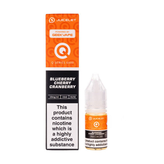 BUY 1 GET 1 FREE | Blueberry Cherry Cranberry Q Series 6000 Nic Salt E-Liquid by JuiceletVAPE INDIA